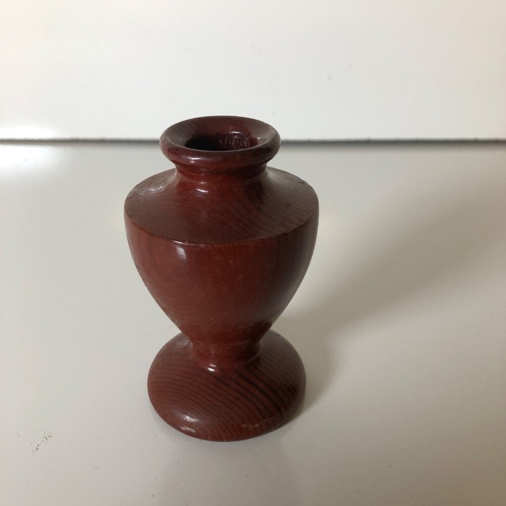 California Redwood Miniature Wood Bud Vase Home Decor